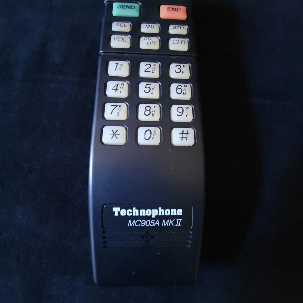 Vintage Technophone MC905A MK II Mobile Telephone Car Phone w/ Carry Case